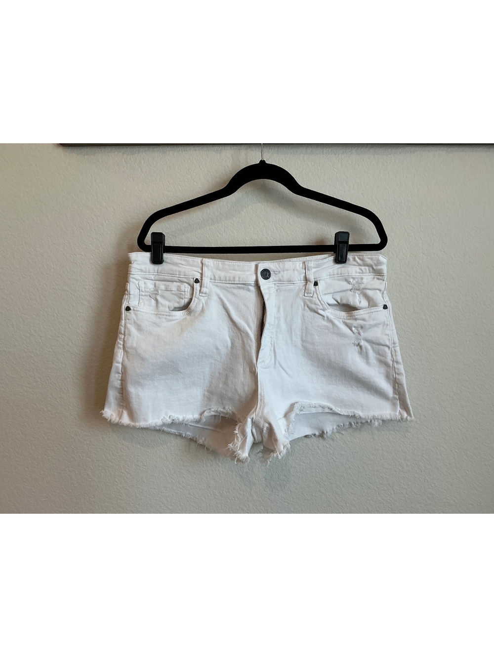 KUT from the Kloth Jane High Rise White Cutoff Shorts Size 14